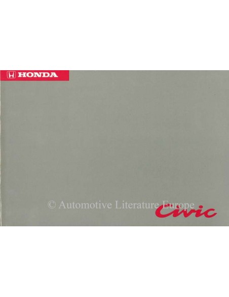 1994 HONDA CIVIC BETRIEBSANLEITUNG NIEDERLANDISCH