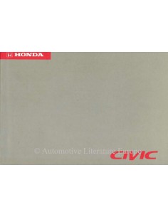 1996 HONDA CIVIC BETRIEBSANLEITUNG NIEDERLANDISCH