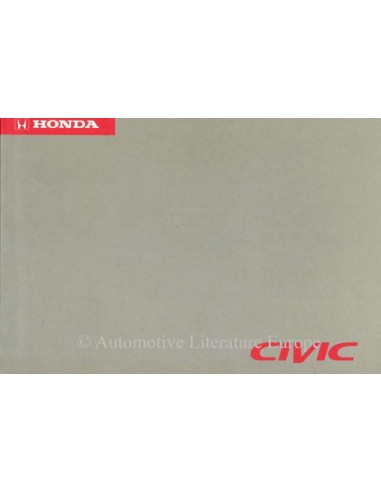 1996 HONDA CIVIC INSTRUCTIEBOEKJE NEDERLANDS