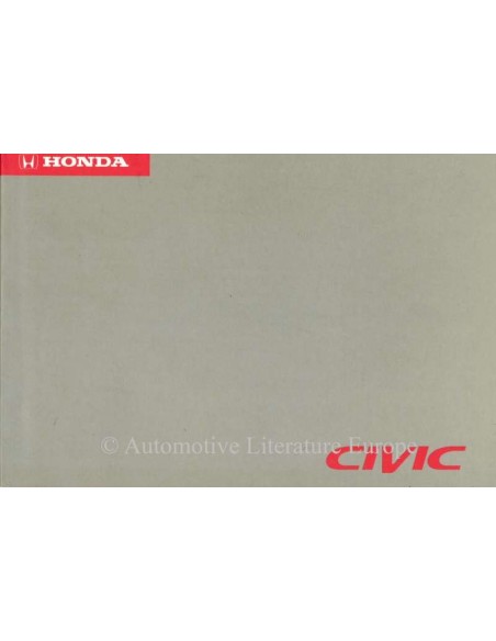 1996 HONDA CIVIC INSTRUCTIEBOEKJE NEDERLANDS