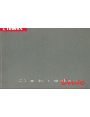 1992 HONDA CIVIC OWNER'S MANUAL HANDBOOK DUTCH