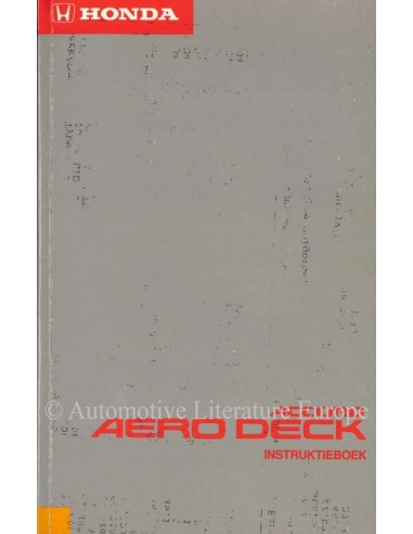 1992 HONDA ACCORD AERO DECK OWNER'S MANUAL DUTCH
