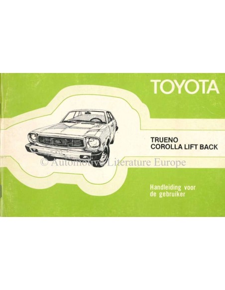 1976 TOYOTA TRUENO & COROLLA LIFT BACK OWNER'S MANUAL ENGLISH