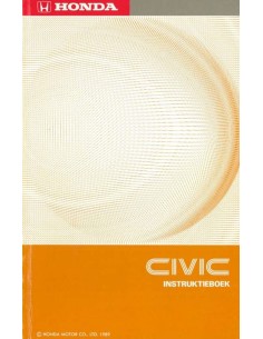 1989 HONDA CIVIC INSTRUCTIEBOEKJE NEDERLANDS