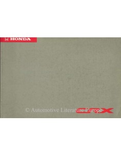 1993 HONDA CRX OWNER'S MANUAL HANDBOOK DUTCH