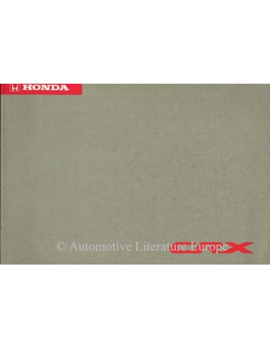 1993 HONDA CRX OWNER'S MANUAL HANDBOOK DUTCH