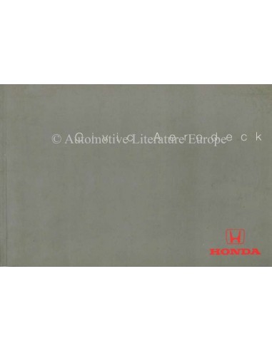 1998 HONDA CIVIC AERO DECK OWNER'S MANUAL HANDBOOK DUTCH