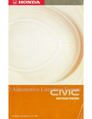1990 HONDA CIVIC INSTRUCTIEBOEKJE NEDERLANDS