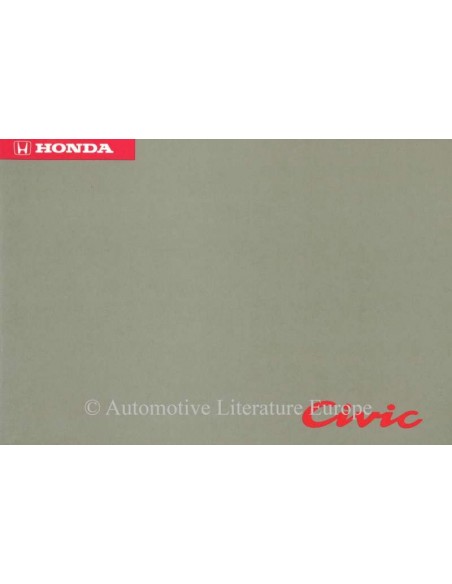 1994 HONDA CIVIC BETRIEBSANLEITUNG NIEDERLÄNDISCH