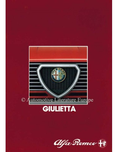 1984 ALFA ROMEO GIULIETTA BROCHURE NEDERLANDS
