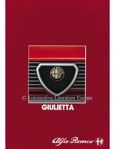1983 ALFA ROMEO GIULIETTA BROCHURE NEDERLANDS