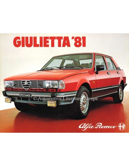 1981 ALFA ROMEO GIULIETTA PROSPEKT NIEDERLANDISCH