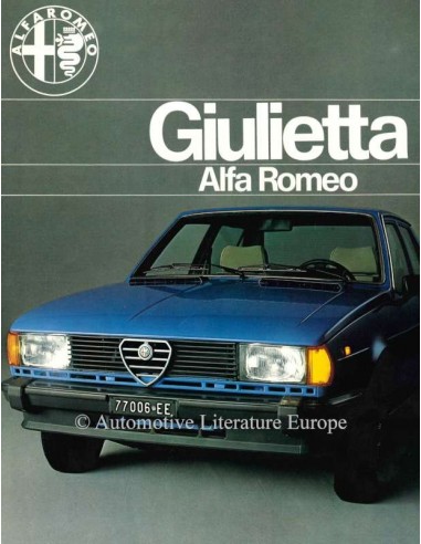 1977 ALFA ROMEO GIULIETTA BROCHURE DUTCH