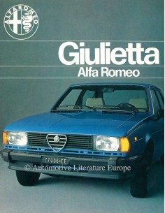 1979 ALFA ROMEO GIULIETTA BROCHURE NEDERLANDS