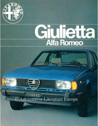 1979 ALFA ROMEO GIULIETTA BROCHURE NEDERLANDS