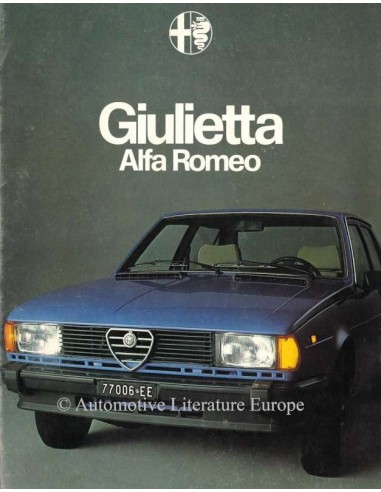 1978 ALFA ROMEO GIULIETTA BROCHURE DUTCH