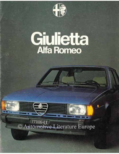 1978 ALFA ROMEO GIULIETTA BROCHURE DUTCH