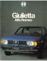 1978 ALFA ROMEO GIULIETTA BROCHURE NEDERLANDS