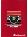 1983 ALFA ROMEO GIULIETTA BROCHURE NEDERLANDS