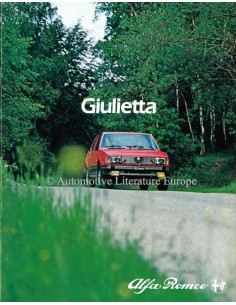1982 ALFA ROMEO GIULIETTA BROCHURE NEDERLANDS