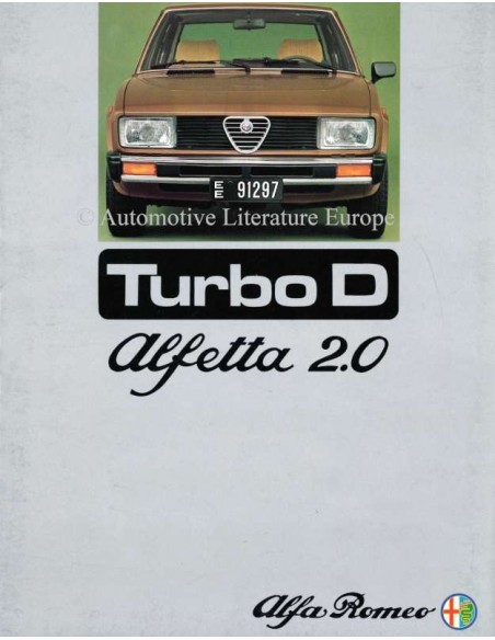 1981 ALFA ROMEO ALFETTA TURBO D 2.0 BROCHURE NEDERLANDS