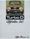 1976 ALFA ROMEO ALFETTA 2.0 TURBO D PROSPEKT NIEDERLÄNDISCH