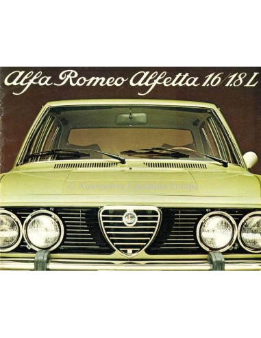 1977 ALFA ROMEO ALFETTA 1.6 & 1.8 L BROCHURE DUTCH