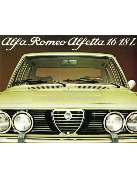 1979 ALFA ROMEO ALFETTA 1.6 & 1.8 L BROCHURE DUTCH