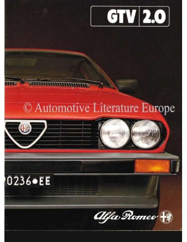 1982 ALFA ROMEO GTV 2.0 BROCHURE NEDERLANDS