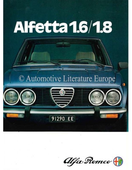 1980 ALFA ROMEO ALFETTA 1.6 / 1.8 BROCHURE DUTCH