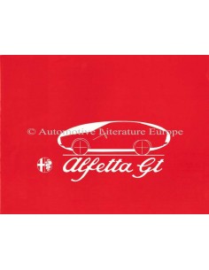1974 ALFA ROMEO ALFETTA GT BROCHURE NEDERLANDS