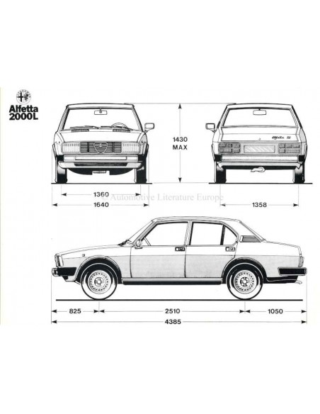 1978 ALFA ROMEO ALFETTA 2000 L PRESSKIT DUTCH