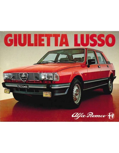 1981 ALFA ROMEO GIULIETTA LUSSO BROCHURE DUITS