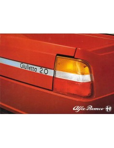 1980 ALFA ROMEO GIULIETTA 2.0 BROCHURE NEDERLANDS
