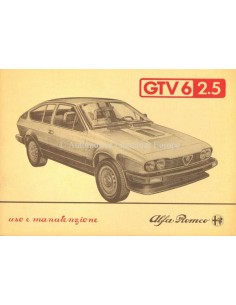 1983 ALFA ROMEO GTV6 2.5 INSTRUCTIEBOEKJE ITALIAANS