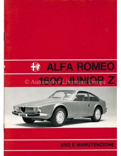 1972 ALFA ROMEO JUNIOR ZAGATO BETRIEBSANLEITUNG ITALIENISCH
