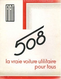 1937 FIAT 508/C LEAFLET FRENCH