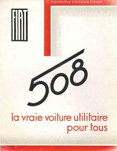 1934 FIAT 508 BROCHURE FRANS