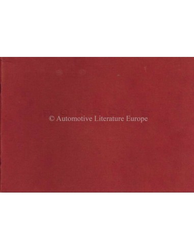 1953 PORSCHE 356 A OWNERS MANUAL GERMAN