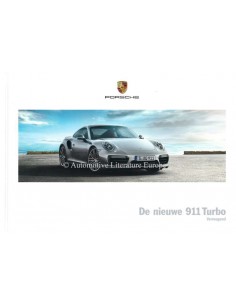 2016 PORSCHE 911 TURBO HARDCOVER PROSPEKT NIEDERLÄNDISCH