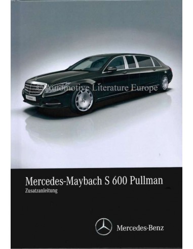 2016 MERCEDES-MAYBACH S 600 PULLMANN  OWNERS MANUAL SUPPLEMENT GERMAN
