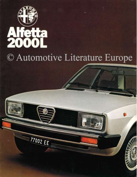 1978 ALFA ROMEO ALFETTA  2000L BROCHURE DUTCH