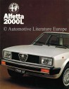 1978 ALFA ROMEO ALFETTA  2000L PROSPEKT NIEDERLÄNDISCH
