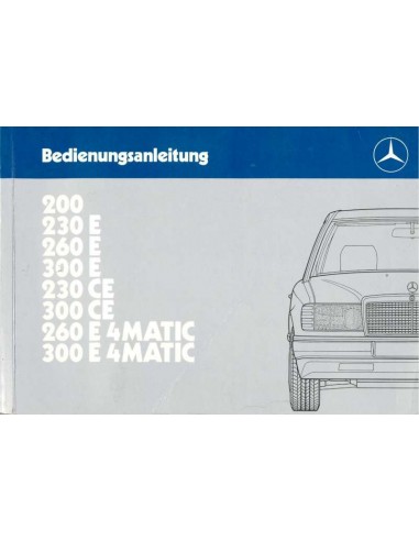 1987 MERCEDES BENZ E KLASSE INSTRUCTIEBOEKJE DUITS