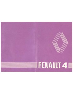 1980 RENAULT 4 BETRIEBSANLEITUNG NIEDERLÄNDISCH