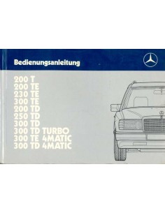 1988 MERCEDES BENZ E KLASSE T INSTRUCTIEBOEKJE DUITS