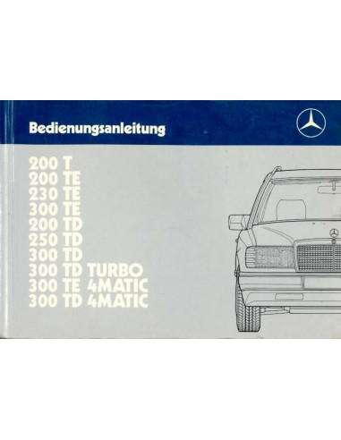 1988 MERCEDES BENZ E KLASSE T INSTRUCTIEBOEKJE DUITS