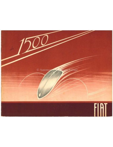 1936 FIAT 1500 BROCHURE NEDERLANDS