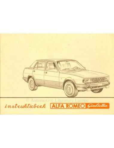 1983 ALFA ROMEO GIULIETTA OWNERS MANUAL DUTCH