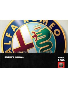 1997 ALFA ROMEO 156 INSTRUCTIEBOEKJE ENGELS